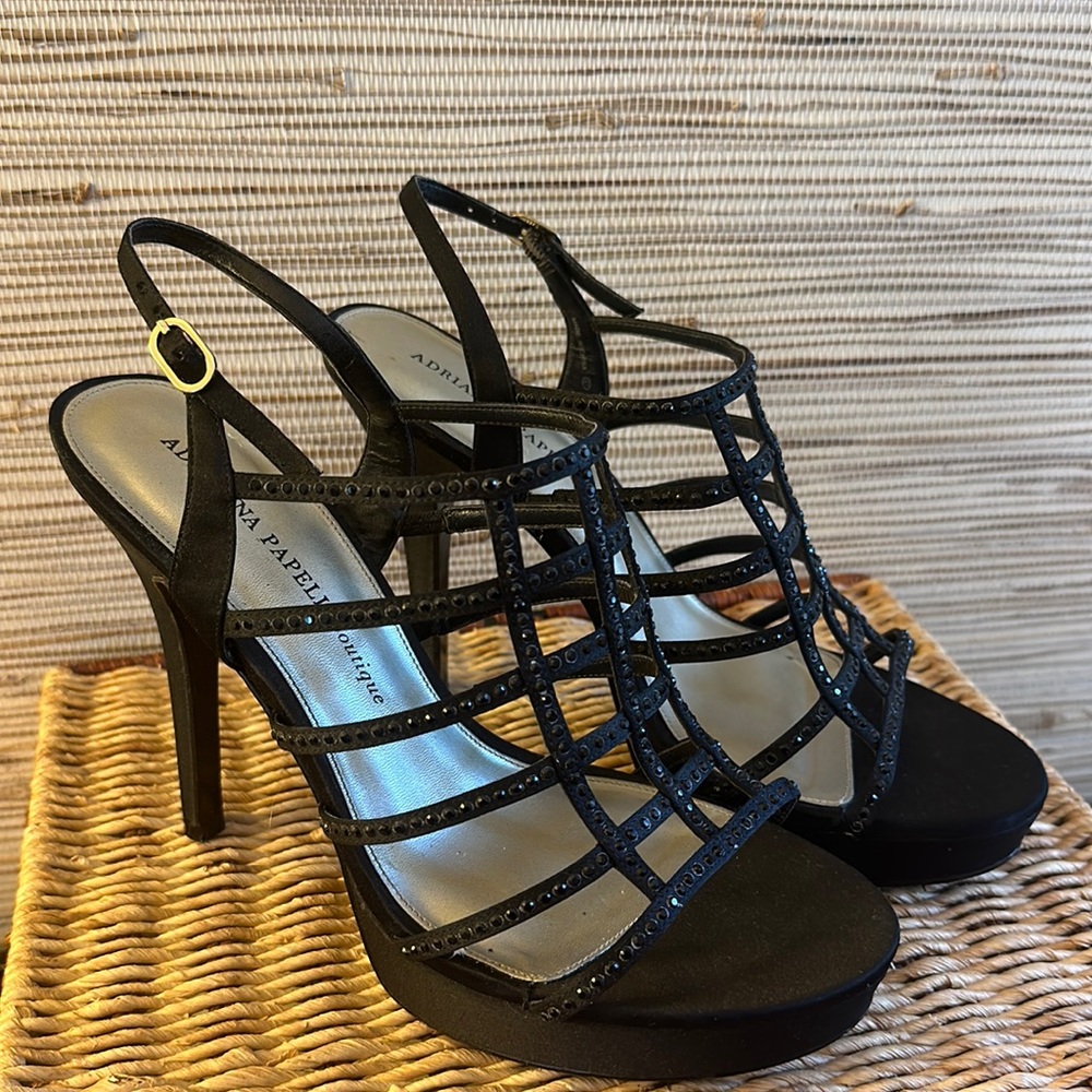 Adrianna Papell black stiletto heels women’s size 9.5